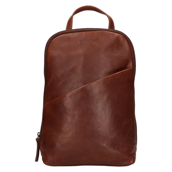 Dámsky kožený batoh Justified Linda - hnedá