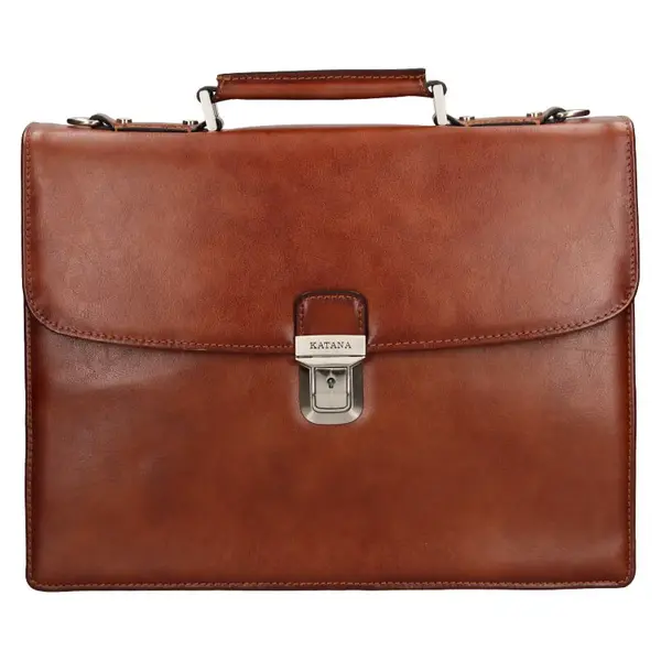 Kožená aktovka Katana Nice - hnedá
