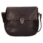 Dámska kožená crossbody kabelka Greenwood Petra - tmavo hnedá