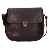 Dámska kožená crossbody kabelka Greenwood Petra - tmavo hnedá