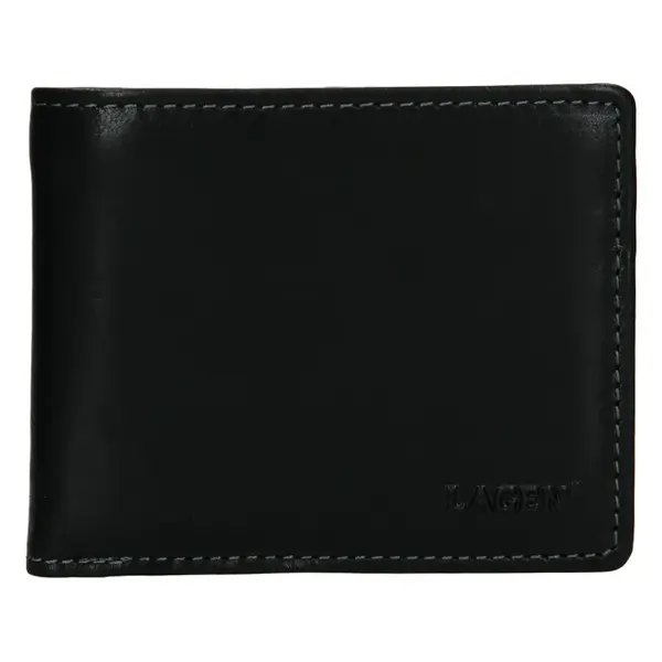 Pánská kožená peněženka Lagen Palleto - černá
