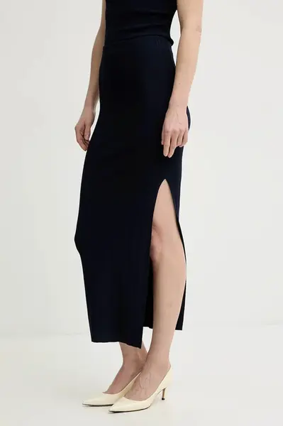 Sukně Remain tmavomodrá barva, maxi, 5024981566