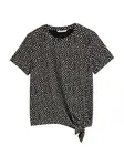 TOM TAILOR DENIM Tričko  čierna / biela