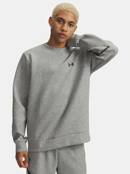 Under Armour Mikina UA Unstoppable Flc Crew-GRY - Pánské