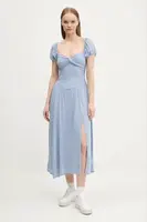 Šaty Hollister Co. modrá barva, midi, KI359-5025
