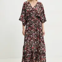 Šaty Answear.LAB černá barva, midi