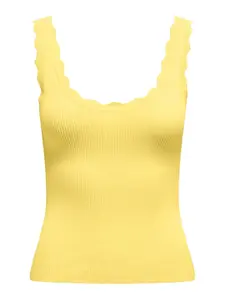 JDY Vyšívaný top 'JDYNANNA'  tmavožltá