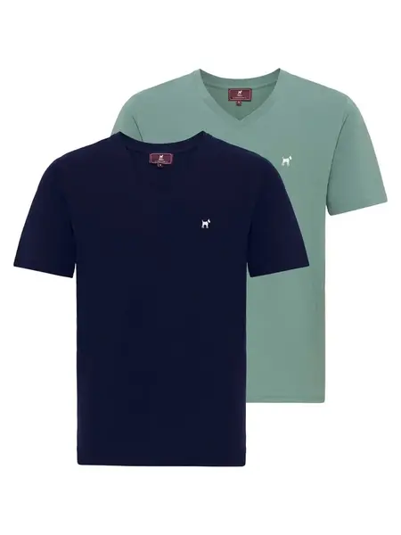 Williot Tričko  tmavomodrá / zelená