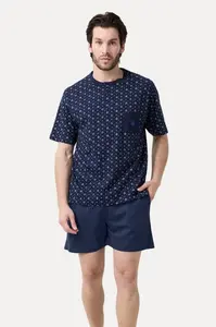 Pánské pyžamo krátké JAVIER M Tmavě modrá