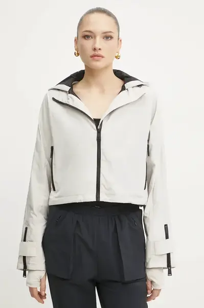 Bunda PLEIN SPORT béžová barva, přechodná, oversize, SAEC WJB1824 STE003N