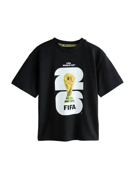 Next Tričko 'FIFA World Cup'  citrónová / jedľová / čierna / biela