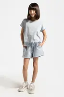 Kraťasy Coccodrillo modrá barva, nastavitelný pas, HOLIDAY SPLASH GIRL JUNIOR