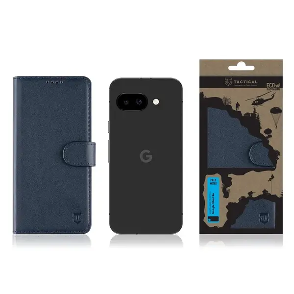Flipové pouzdro Tactical Field Notes pro Google Pixel 9a, modrá