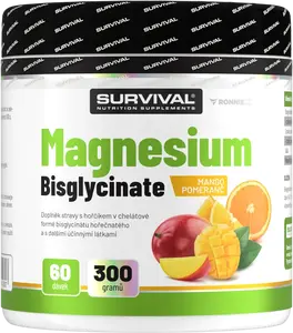 Survival Magnesium Bisglycinate 300 g mango pomeranč