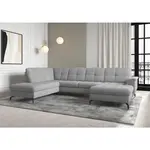 Sit & More SEDACÍ SOUPRAVA, textil, šedá