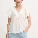Bavlněná halenka Pepe Jeans DAME dámská, béžová barva, PL305023
