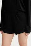Kraťasy Guess LUCIA dámské, černá barva, hladké, high waist, O5GD06 KCQP2