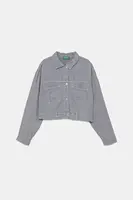 Dětská bunda United Colors of Benetton fialová barva, 21AQCN060