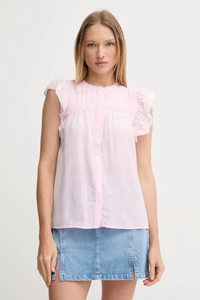 Košile Pepe Jeans DIALLO dámská, růžová barva, regular, PL305028