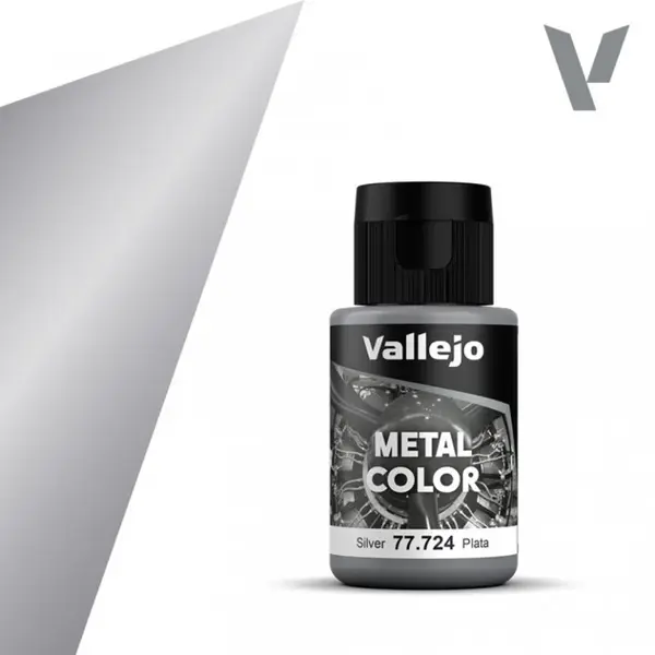 Metalická barva Vallejo 32ml – 724 Silver
