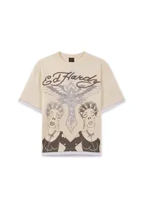 Ed Hardy Tričko  nebielená / nebesky modrá / antracitová