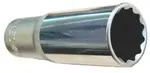Nástrčné hlavice prodloužené 1/2",12-hranné, různé velikosti - JONNESWAY Velikost: 15 mm