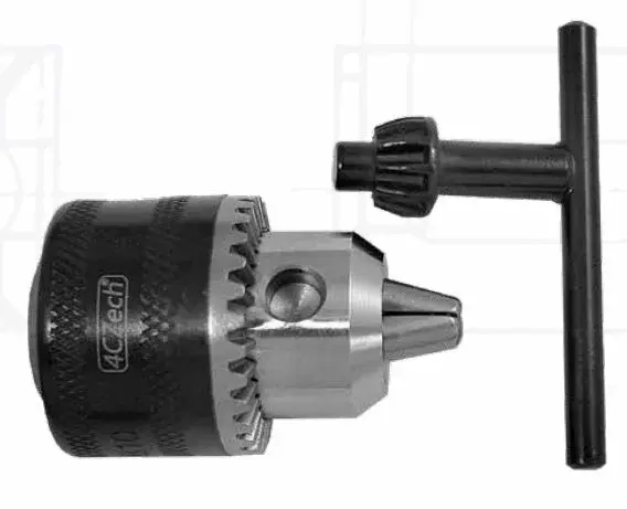 Sklíčidlo na vrtačku 3 - 16 mm, zubové, kužel B16, s kličkou - 4CZech 4CZ-H16K-B16