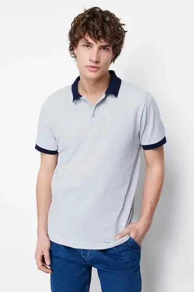 Pánské tričko s límcem Trendyol Basic