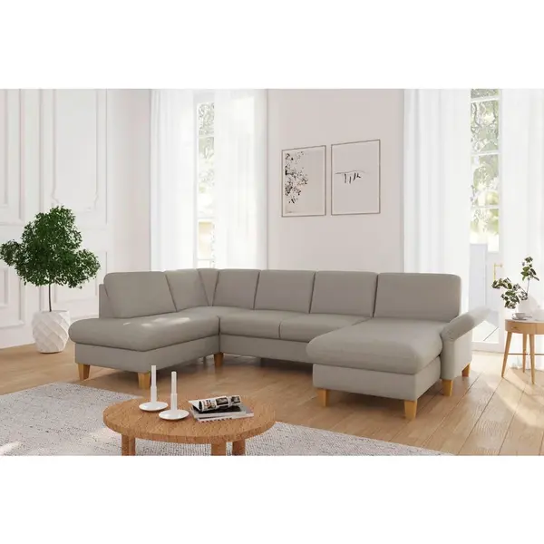 Sit & More SEDACÍ SOUPRAVA, textil, šedohnědá