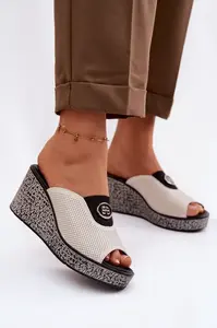 Kožené platformové sandály S.Barski