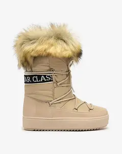Resti Light brown slip-on boots a'la snow boots for women Gomllo