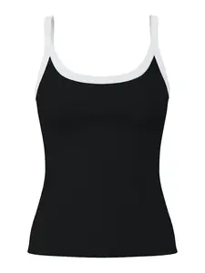 PIECES Top 'PCMAY'  čierna / biela