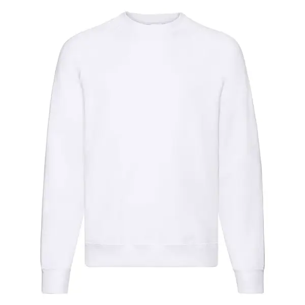 Biała bluza męska Raglan Sweat Fruit of the Loom