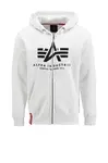 ALPHA INDUSTRIES Tepláková bunda  čierna / biela