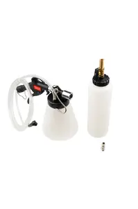 Vakuový přístroj na výměnu brzdové kapaliny + plnicí láhev - QUATROS QS70445