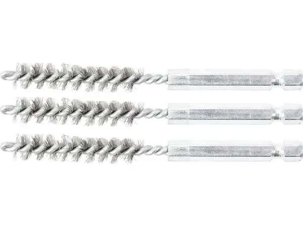 BGS technic Sada kartáčů na vrtačku, 8 mm, 6hranné 1/4", ocelové, 3 ks - BGS 3078-8-S Velikost: 9 mm