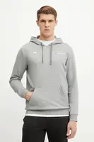 Mikina Puma BMW MMS ESS+ pánská, šedá barva, s kapucí, s potiskem, 627508