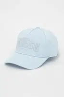 Kšiltovka Guess INES dámská, modrá barva, hladká, W5GZ15 WEGD0
