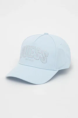 Kšiltovka Guess INES dámská, modrá barva, hladká, W5GZ15 WEGD0