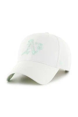 Kšiltovka 47 brand MLB Oakland Athletics bílá barva, s aplikací, B-ITCMP18CTP-WH