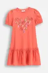 Dívčí šaty Coccodrillo oranžová barva, mini, NOSTALGIC MEADOW GIRL KIDS