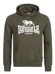 LONSDALE Mikina 'Fremington'  zelená / biela