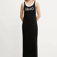 Šaty Liu Jo černá barva, maxi, VA5134.JS360