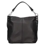 Dámská kožená kabelka přes rameno Italia Kaly - černá