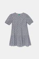 Dívčí šaty United Colors of Benetton fialová barva, mini, 4KEUCV03E