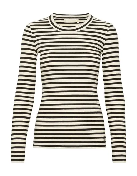 InWear Tričko 'Dagna'  krémová / čierna