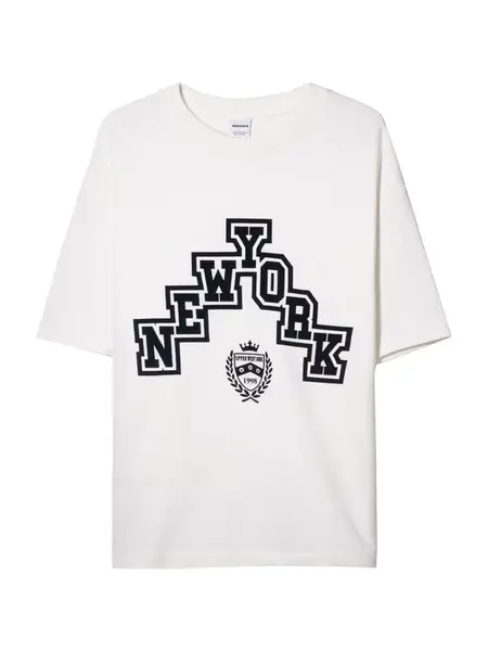 Bershka Tričko  čierna / biela