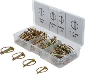 BGS technic Závlačky s kroužkem 4.5-11 mm, sada 50 ks - BGS 8087