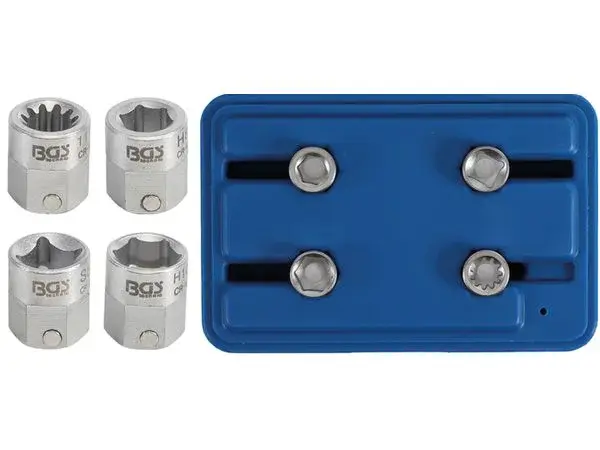 BGS Technic BGS 9412 Speciální nástrčné hlavice na brzdové třmeny. Sada 4 díly