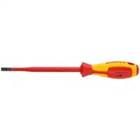 Šroubovák plochý, izolovaný 1000V, 10 mm, délka 320 mm - KNIPEX 98 20 10 Délka: 262 mm, Velikost: 6,5 mm, Provedení: Zúžený